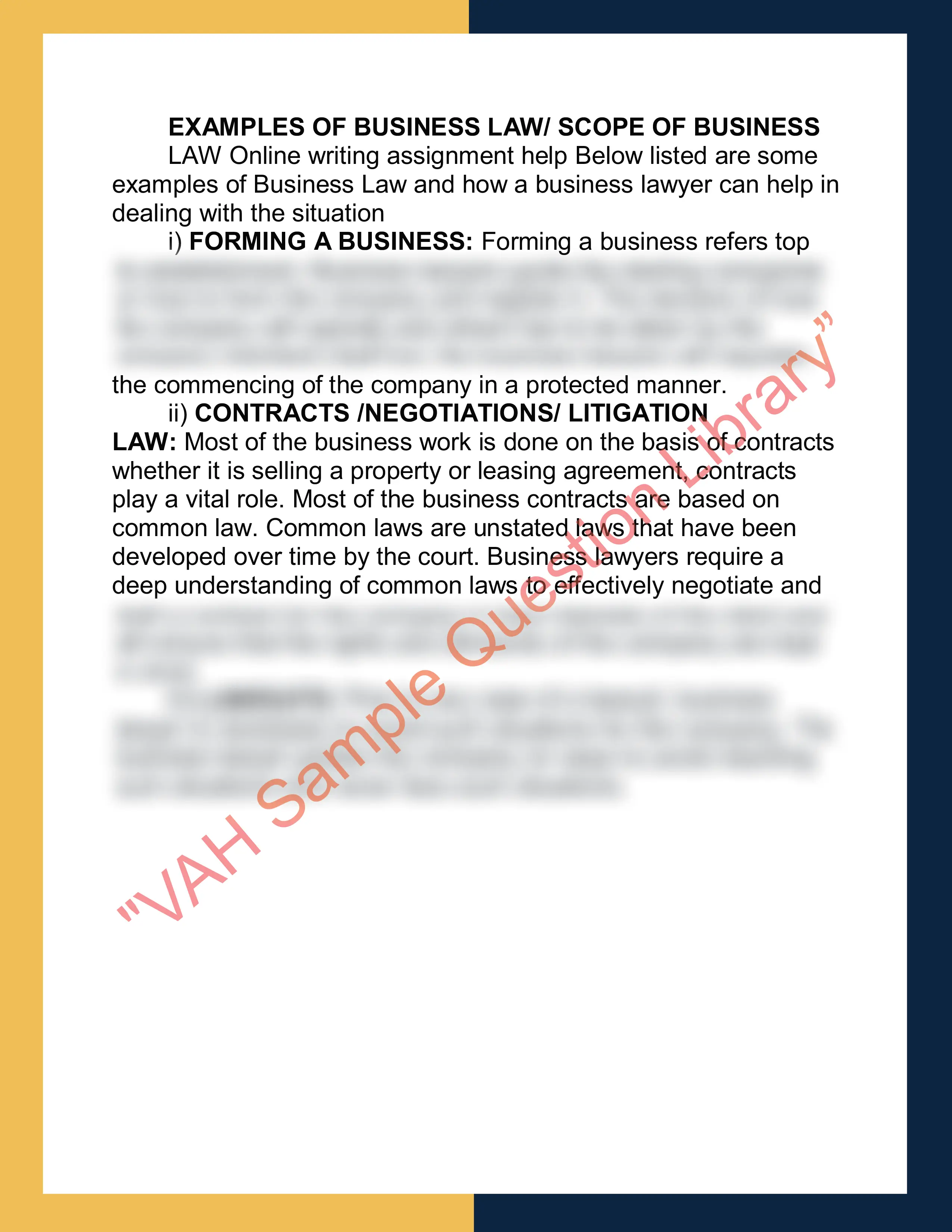 Business law assignment help online 2